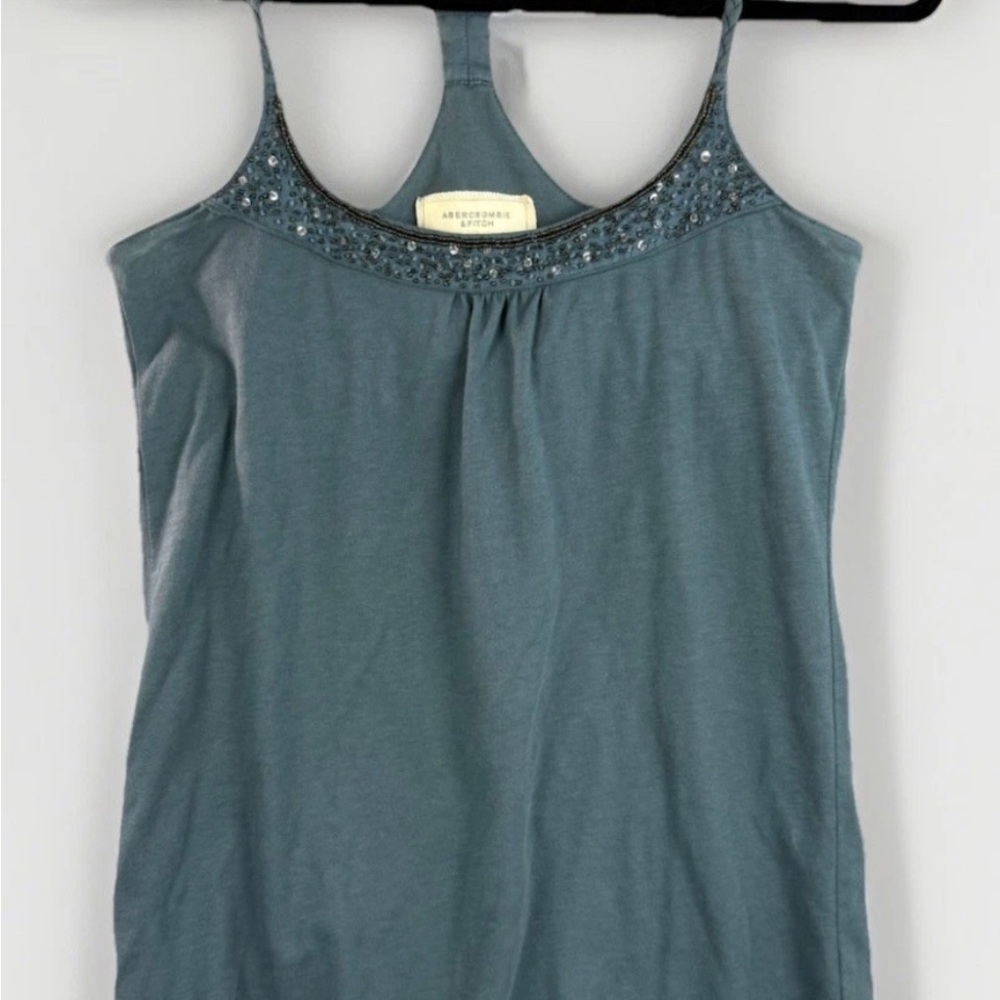 Abercrombie & Fitch Teal Camisole with Embellishments Y2K